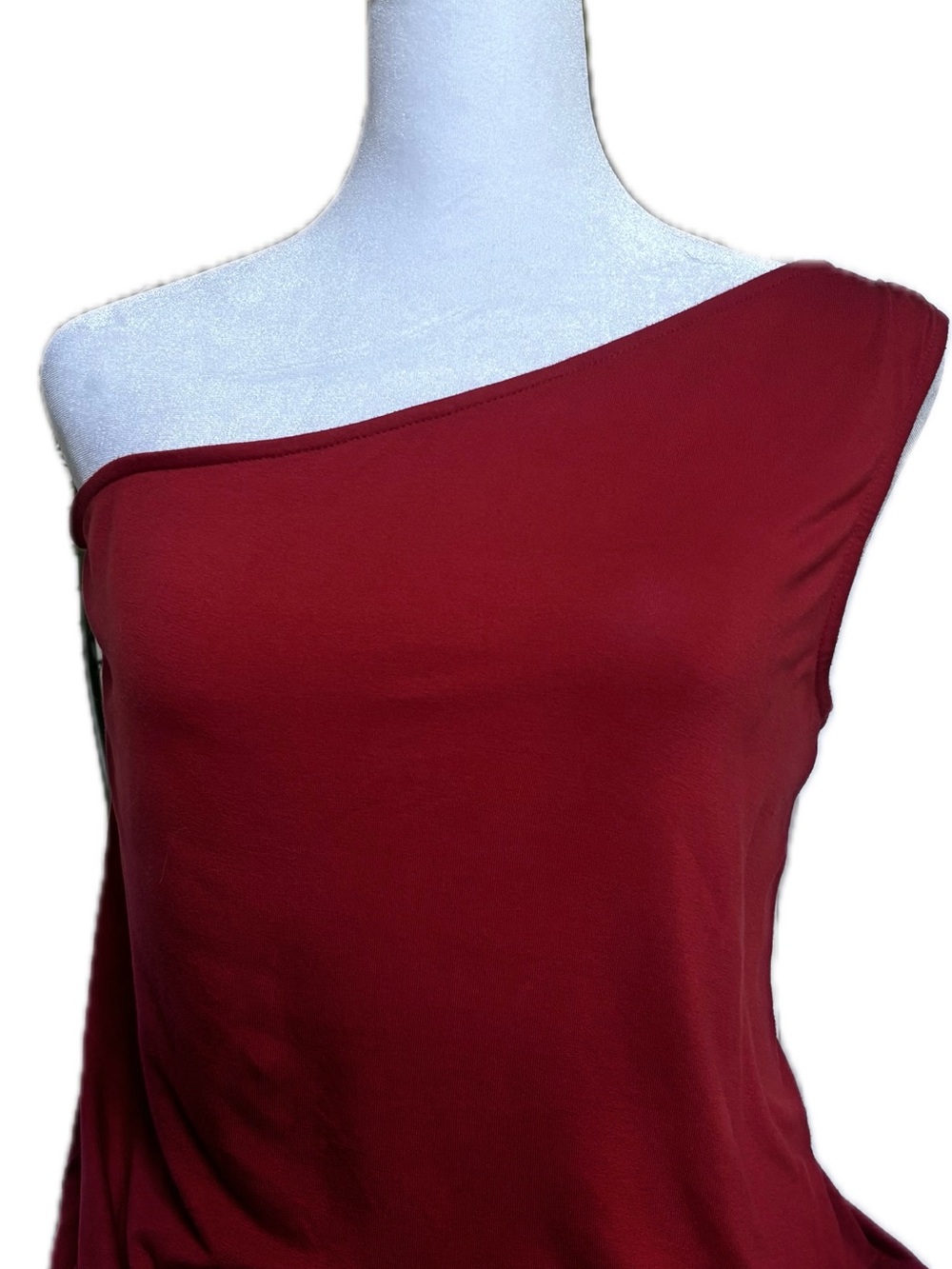 NWOT New York & Company Red Asymmetric One-Shoulder Tank